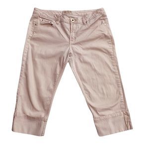Squeeze Jeans Ladies' Cuffed Khaki Capri Pants, size 13 juniors